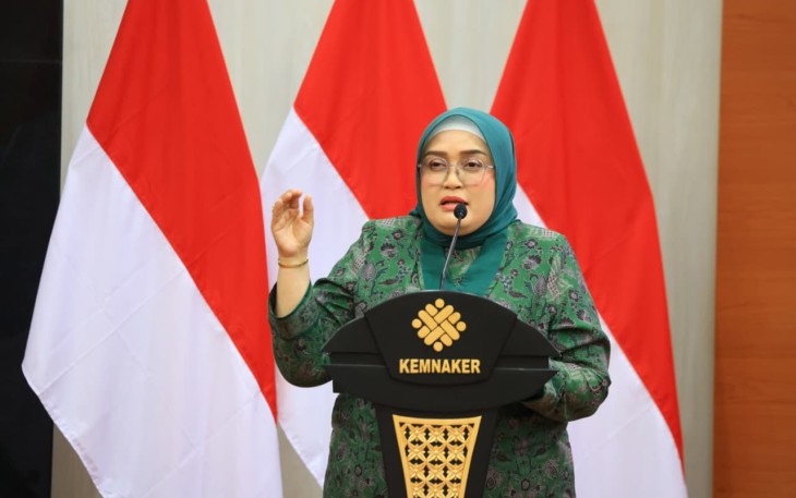 Direktur Jenderal Pembinaan Hubungan Industrial dan Jaminan Sosial Ketenagakerjaan (PHI dan Jamsos) Kemnaker, Indah Anggoro Putri