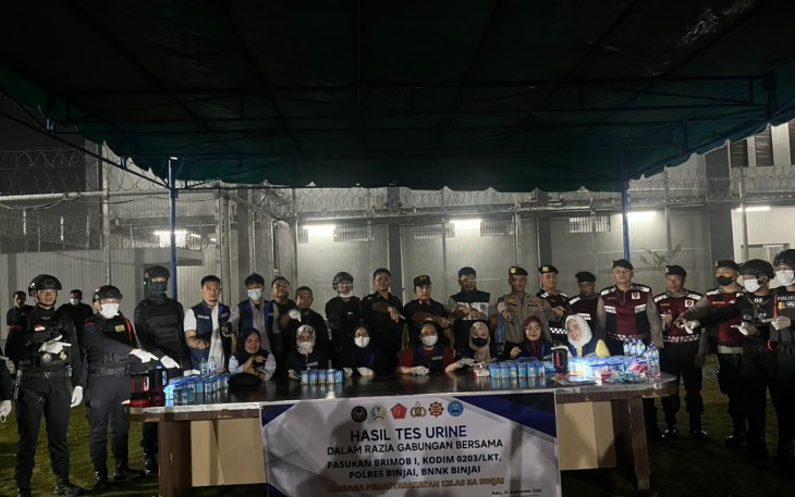 Wujudkan Lapas Bersih dari Halinar, Lapas Kelas IIA Binjai Gelar Razia Gabungan dan Tes Urine Serentak