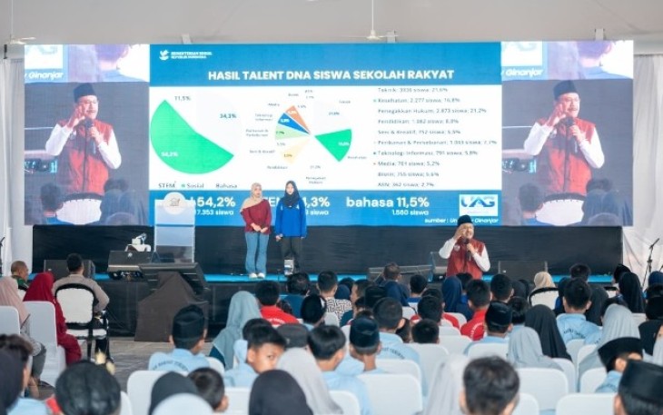 Menteri Sosial Saifullah Yusuf atau Gus Ipul di Sekolah Rakyat Kabupaten Ngawi, Jawa Timur, pada Sabtu (19/9/2026).