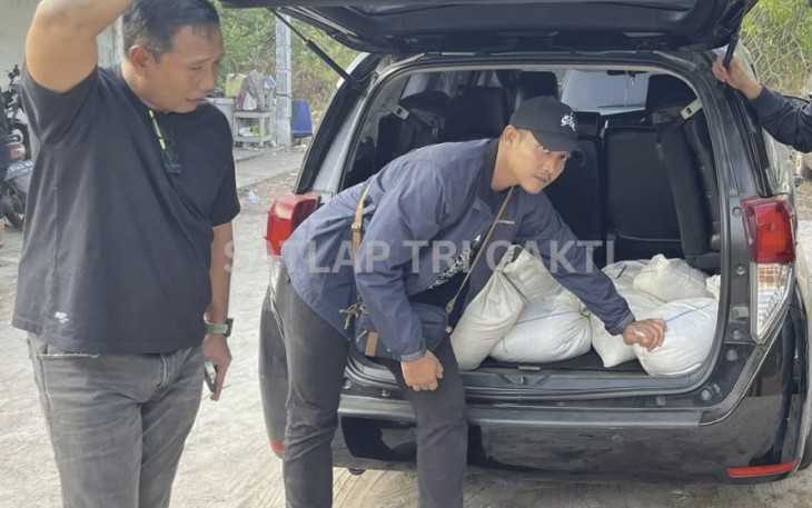 Personel Satlap Tricakti Gagalkan Penyelundupan 3,6 Ton Pasir Timah