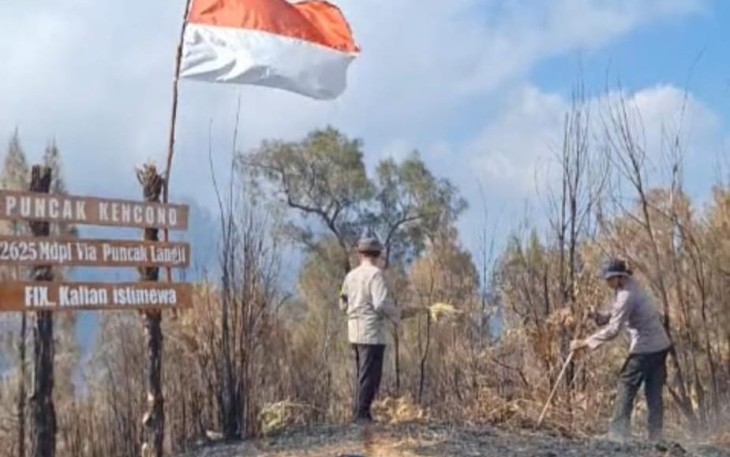 Pemantauan karhutla di gunung Butak
