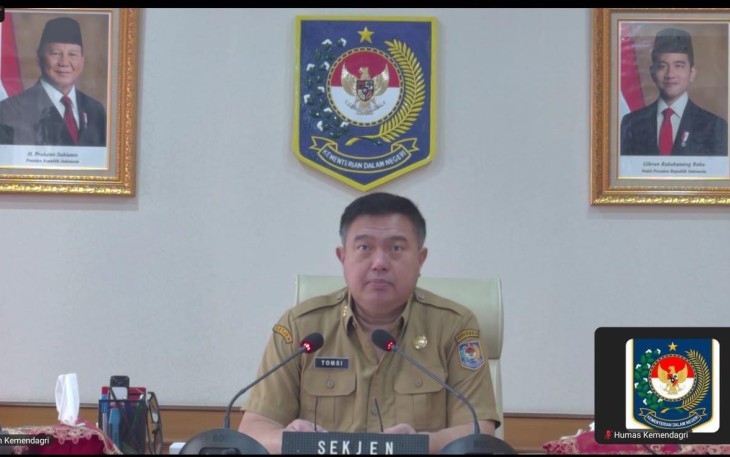 Sekretaris Jenderal (Sekjen) Kementerian Dalam Negeri (Kemendagri) Tomsi Tohir 