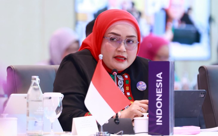 Direktur Jenderal Pembinaan Hubungan Industrial dan Jaminan Sosial Tenaga Kerja Kemnaker Indah Anggoro Putri 
