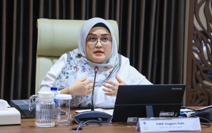 Direktur Jenderal Pembinaan Hubungan Industrial dan Jaminan Sosial Tenaga Kerja (Dirjen PHI dan Jamsos) Kemnaker, Indah Anggoro Putri