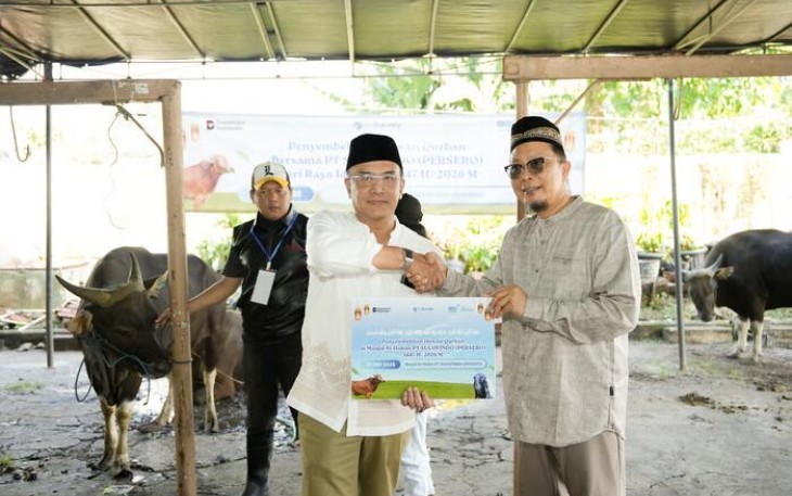 Kegiatan penyembelihan hewan kurban PT SUCOFINDO
