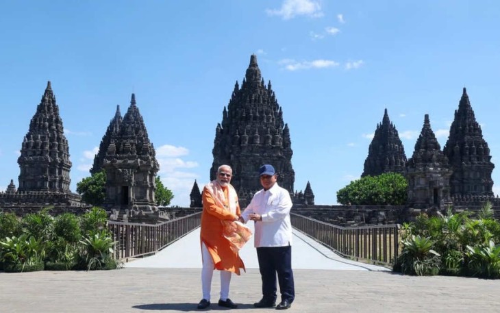 Prabowo dan PM Modi Tegaskan Ikatan Peradaban Indonesia-India di Candi Prambanan