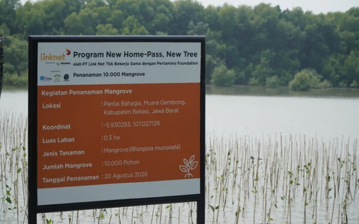 Program New Home-Pass New Tree PT Link Net Tbk di Desa Pantai Bahagia, Muara Gembong, Kab. Bekasi