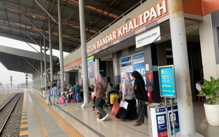 Semakin Diminati, Stasiun Bandar Khalipah Hubungkan Kereta Api Bandara hingga Bus Listrik