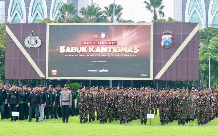 Polda Jatim Gelar Apel Besar Sabuk Kamtibmas