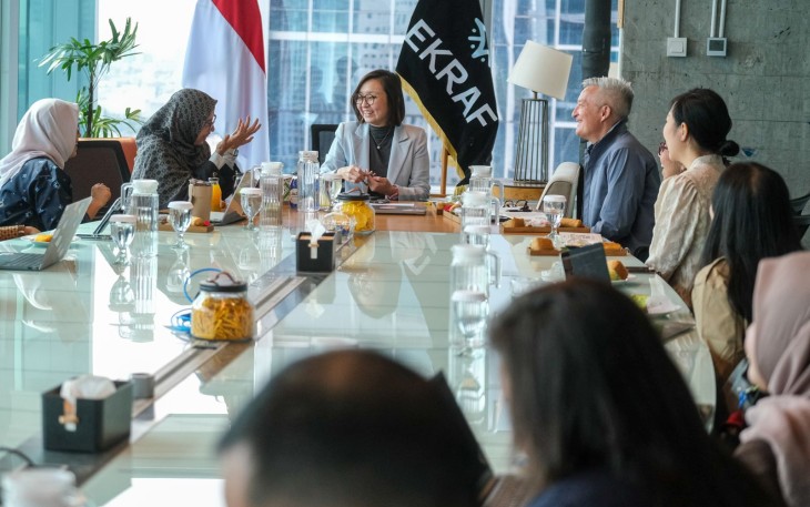 Wakil Menteri Ekonomi Kreatif, Irene Umar, menerima audiensi World Dance Crew Championships (WDCC) bersama Suwe Ora Jamu, Jakarta, Rabu (20/5/2026)