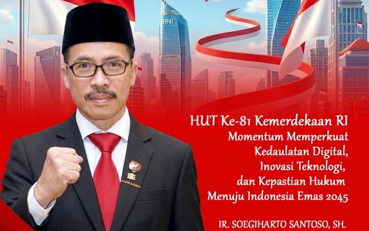 Ketua Umum Dewan Pimpinan Pusat APKOMINDO (Asosiasi Pengusaha Komputer Indonesia), Ir. Soegiharto Santoso, S.H. (Hoky)