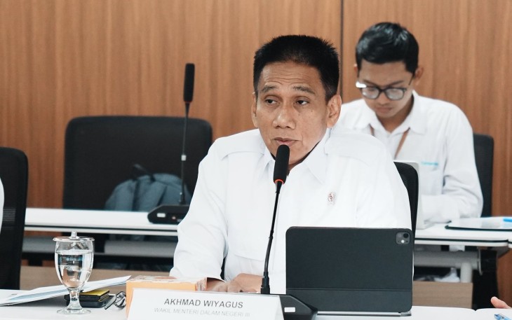 Wamendagri Akhmad Wiyagus dalam Rapat Koordinasi Konsorsium Perguruan Tinggi dalam Mendukung Penanganan Tuberkulosis di Kantor Kementerian Pendidikan Tinggi, Sains, dan Teknologi, Jakarta, Kamis (3/9/2026).
