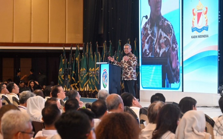 Rapat Pimpinan Nasional (Rapimnas) Kamar Dagang dan Industri (KADIN) Indonesia 2026 di Hotel Borobudur, Jakarta, Jumat (30/10).