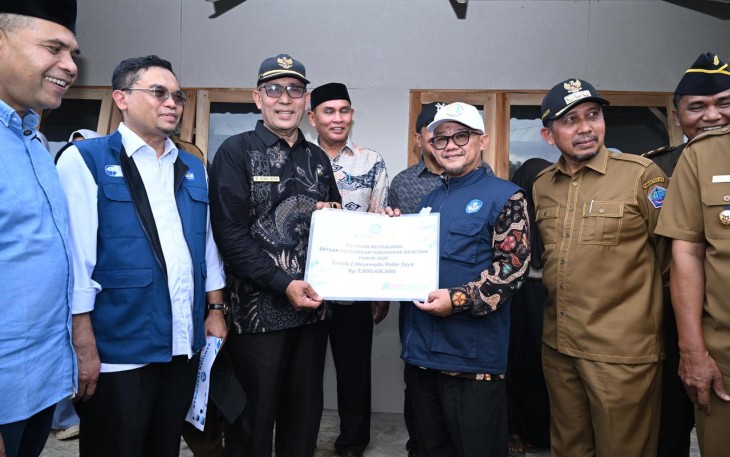Mendikdasmen, Abdul Mu'ti, di Kabupaten Pidie Jaya, Senin (9/2).