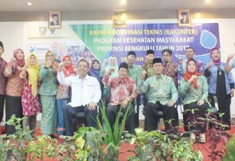 Rapat Koordinasi Teknis (Rakontek) program kesehatan masyarakat Provinsi Bengkulu tahun 2017, di Hotel Madeline, Kamis (23/03/2017).