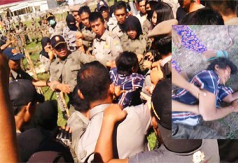 Nampak korban saat dikeroyok 