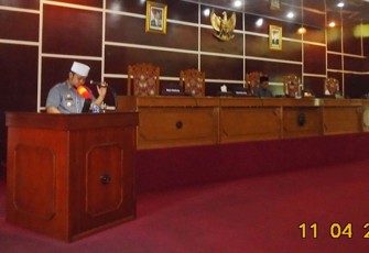 Walikota Bengkulu Helmi Hasan saat menyampaikan sambutannya