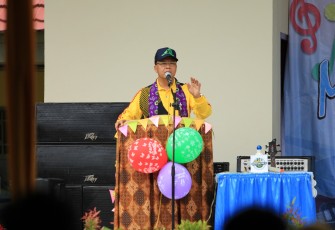 Sambutan Plt Gub, dalam HUT SMA 8 Kota Bengkulu, Selasa (16/01/2018).