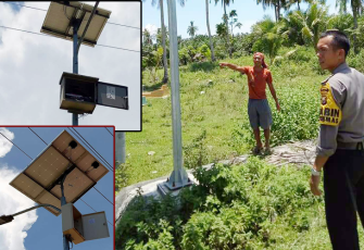 Bhabinkamtibmas, Nur Ahmadyani saat mengecek langsung lokasi