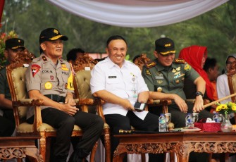 Sekda Prov. Bkl hadiri Apel dalam rangka pengamanan Pemilihan Umum