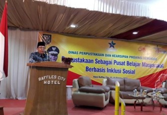 Kepala Dinas Perpustakaan dan Kearsipan Provinsi Bengkulu Atisar Sulaiman 