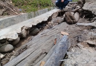 Kondisi siring pasang Desa Penyandingan saat ini yang selesai dibangun tahun 2018 melalui Dana Desa