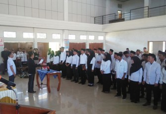 Pelantikan 55 relawan demokrasi Kabupaten Kaur