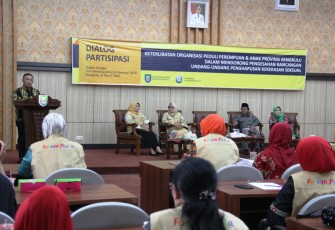 Sekretaris Daerah Provinsi Bengkulu Nopian Andusti Hadir Dalam Dialog Partisipasi Keterlibatan Organisasi Peduli Perempuan dan Anak Provinsi Bengkulu Dalam Mendorong Pengesahan RUU Penghapusan Kekerasan Seksual