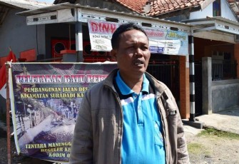 Ahmad Zaeni Kepala Desa Jatimulya Berikan Dukungan Penuh Pelaksanaan TMMD Kodim 0712/Tegal