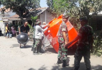 Tandon Air Bagi Desa Jatimulya diberikan Dansatgas TMMD Tegal