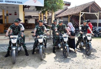 Danrem 071/Wijayakusuma didampingi Dandim 0712/Tegal Siap Trek Lintas TMMD Jatimulya