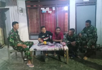  Saat Malam SatgasTMMD Reg Kodim Klaten Lakukan Anjangsana