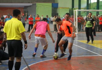 Tim Futsal Forkopimda Sragen Kalahkan Tim Wartawan