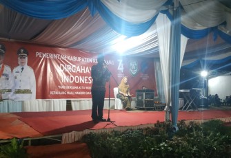 Bupati Kepahiang Dr Ir Hidayattullah Sjahid MM saat memberikan kata sambutan