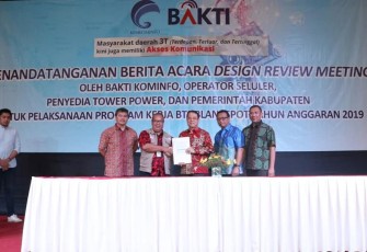 Bupati Seluma Bundra Jaya Terima Bantuan Pembangunan BTS Untuk Daerah Blankspot