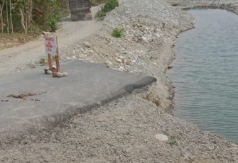 Pembangunan jalan provinsi pasca putus total akibat abrasi