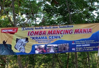 Benner Lomba Mancing Pra TMMD 106 Kodim Cilacap Sudah Terpasang Sejak Pagi