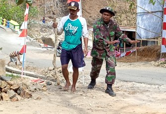 Persiapan TNI Bersama Warga Desa Cilibang Dalam Pembukaan TMMD 106 Kodim Cilacap