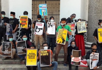 Demo AJI dan wartawan di Bengkulu pada Sabtu 28 September 2019