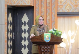 Yuliswani saat hadir dan membuka resmi Seminar Nasional Srategi Manajemen Bisnis UMKM Bangkit dan Berdaya