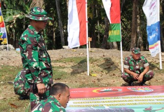 Kasdim Pantau Langsung Kegiatan Di Lapangan Desa Cilibang