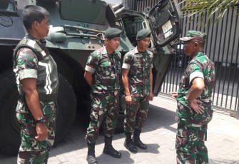 Pjs Danramil 04/Pulogadung cek Kesiapan Pasukan BKO