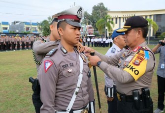 Apel gelar pasukan di lapangan apel Mapolda Bengkulu