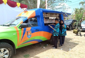 Perpustakaan Keliling Dinas Kearsipan dan Perpustakaan Siap Dukung Pembukaan TMMD