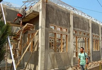 Progres Pembanguan Gedung Dinas Penanaman Modal Pelayanan Perizinan Dan Tenaga Kerja Kabupaten Mukomuko  