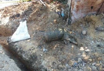Benda yang diduga bom rakitan pasca ditemukan