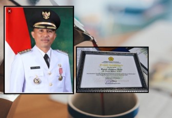 Bupati Parosil Terima Penghargaan Pembangunan Perkebunan