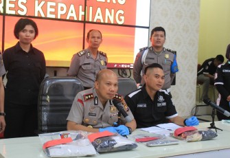 Kapolres Kepahiang saat gelar konferensi pers