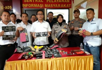 Ekspos barang bukti Ditreskrimum Polda Lampung