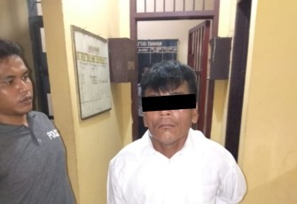 Terduga Pelaku An saat diamankan